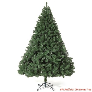 4.5Ft/6ft /7.5Ft/9 ft Artificial Christmas Tree, Realistic Premium Spruce Hinged Christmas Tree, Holiday Christmas Tree w/Metal Hinges - 1 of 4