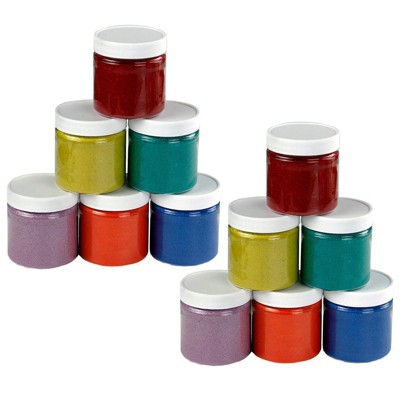 Hygloss Colored Sand, 6 oz. Jars, 6 Colors Per Pack, 2 Packs