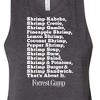 Women's Forrest Gump Bubbas Shrimp List Graphic Racerback Tank - Heather Charcoal - Medium - 2 of 3