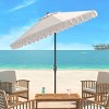 UV Resistant Elegant Valance 9Ft Auto Tilt Umbrella - PAT8006 - Safavieh - 2 of 4