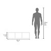 Vynxaria 47" Wide One-Door Wall Cabinet with Three Shelves and Pull-Up Door, White and Natural Oak - 4 of 4