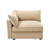 Vynxaria Modern Chenille Sofa Wheat, Integrated Backrest/Armrest Design, Hidden Storage (Footrest & Seat), 2/3/4-Seat Options for Modern/Nordic Decor - 2 of 4