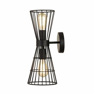 Alito 17.5" Black Iron Dimmable Wall Sconce