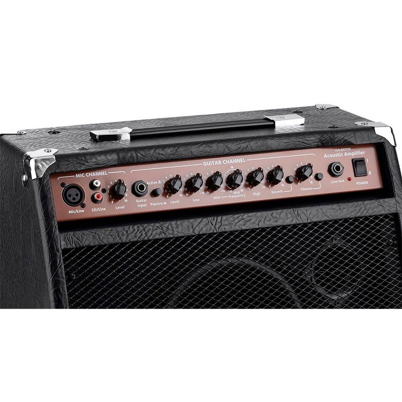 Monoprice 20-Watt Acoustic Guitar Amplifier, 3-Band EQ With Frequency Selector, Perfect For Both Practice and Small Gigs - Stage Right Series, 4 of 7