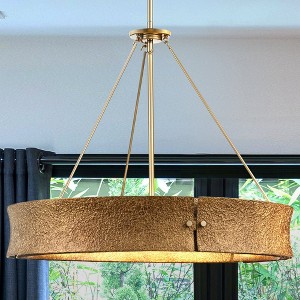 Urban Ambiance Luxury Modern Rustic Indoor Chandelier,  20-3/4''H x 26"W x 26''D,  Soft Gold Finish, UHP5030 - 1 of 4