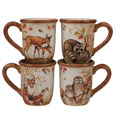 Set of 4 Pine Forest 16oz Mugs - Certified International