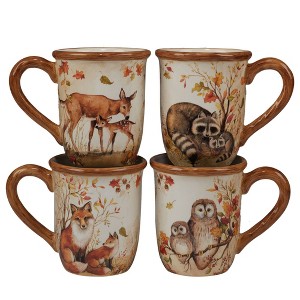 Set of 4 Pine Forest 16oz Mugs - Certified International - 1 of 2