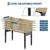 Adjustable Workbench with Wheels, 2200 LBS Load Capacity Heavy Duty Work Table, Rolling Hardwood Workstation with Pegboard for Garage Workshop - 2 of 4