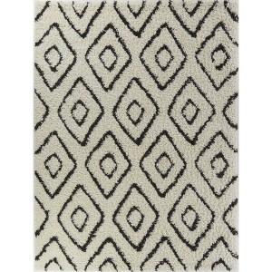 Balta Kids' Rugs 3'11"x5'5" Levinson Geometric Teen Shag Rug Cream: High Pile, Stain-Resistant, Indoor, Kids Area Rug - 1 of 4