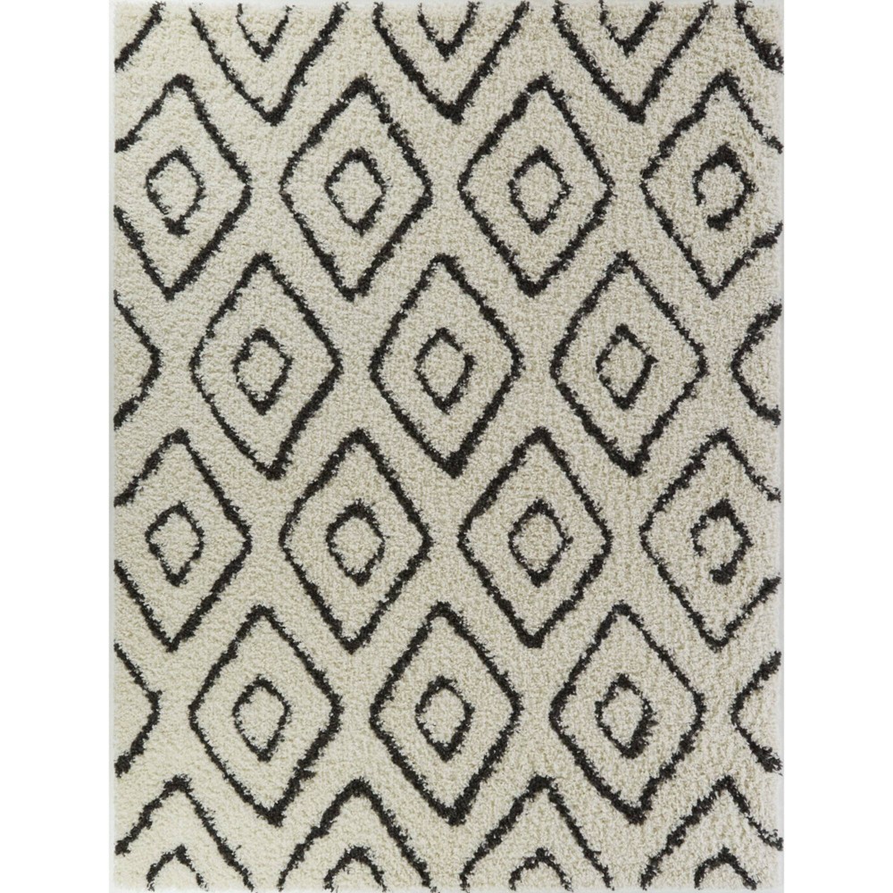 Photos - Area Rug Balta Rugs 3'11"x5'5" Levinson Geometric Teen Shag Rug Cream