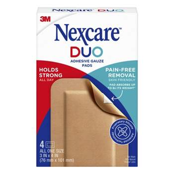 Nexcare Duo Adhesive Gauze Pads - 4ct
