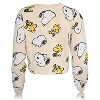 Ladies Peanuts Snoopy Fashion Hoodie - Ladies Classic Snoopy Fleece Sweatshirt - Peanuts Allover Sweatshirt - 2 of 4