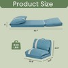 GDFStudio Martha Convertible Corduroy Floor Sleeper Chair with Adjustable Back - 3 of 4