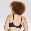 Hanes Originals Women's Ribbed Seamless Contour Bra Mhb004 - Black