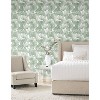 RoomMates Ginkgo Leaves Green Peel and Stick Wallpaper: Removable Vinyl, Textured Botanical Design, Modern Decor, 28.18 Sq Ft Coverage - 2 of 4