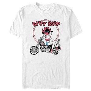 Men's Betty Boop Cowboy Hat Biker Betty T-Shirt - 1 of 4