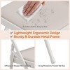 Upholstered Folding Chair Set, Portable Dining Chair with Metal Legs & Non-Slip Feet Pads, Commercial Chairs for Home Office Party - 4 of 4