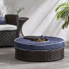 GDFStudio Boden Outdoor Wicker and Aluminum Ottoman with Ice Bucket - 2 of 4