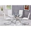 Best Master Furniture,Exe Modern Chrome Dining Side Chairs, Set of 2 - 2 of 2