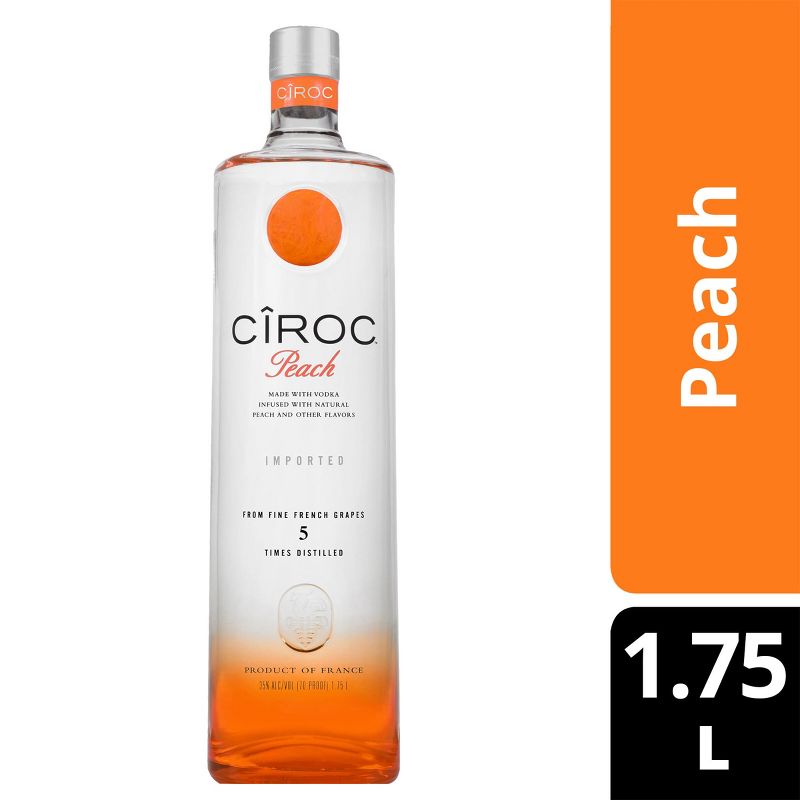 C&#238;roc Peach Vodka - 1.75L Bottle, 1 of 7