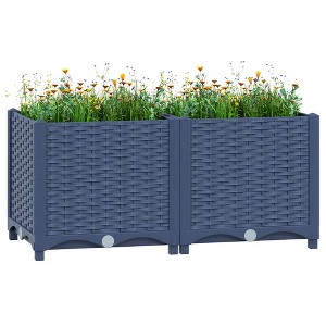 vidaXL Raised Bed Blue grey Polypropylene Medium Durable Raised Bed - 1 of 4