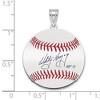 Black Bow Jewelry Sterling Silver Whitey Herzog Signature MD Enamel Baseball Pendant - 4 of 4