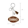 Wrapables Crystal Bling Key Chain Keyring with Tassel Car Purse Handbag Pendant, Football - 2 of 4