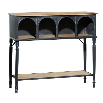 Farmhouse Wood Console Table Black - Olivia & May