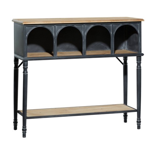 Farmhouse Wood Console Table Black - Olivia & May : Target