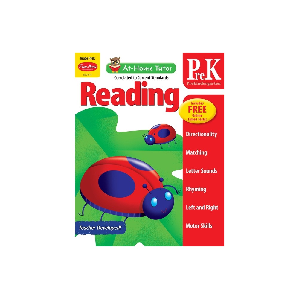 Reading and Phonics Skills, Preschool Workbook - (At-Home Tutor) by Evan-Moor Educational Publishers (Paperback)