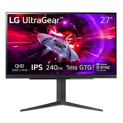 Manufacturer Refurbished LG UltraGear 27" 1440p HDR 240 Hz Gaming Monitor