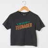 The Life Of A Teenager Puff/Glitter - Womens Boxy Crop Top - 3 of 3
