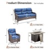 Gymojoy 4 Pieces Outdoor 6 Inch Sofa Swivel Chair with Fire Pit Table - 2 of 4