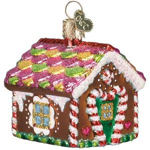 Old World Christmas Glass Blown Ornament, Gingerbread House - 1 of 3