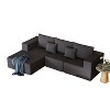CAVINAS 108.3" Sectional Sofa for Living Room,L-Shaped Foam Couch with 3 Seats,Convertible Modular Couch,Upholstered Corduroy Couch,2 Pillows - 4 of 4