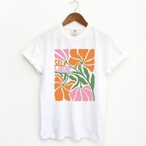 Simply Sage Market Women's Boho Self Love Short Sleeve Garment Dyed Tee - 1 of 4