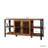 FONTOI Industria TV Stand with Open Shelves for TV up to 80", Media Console Table for Living Room, Walnut, 15.75"*33.46"*70.87" - 3 of 4