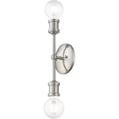 Lansdale Brushed Nickel 12" Contemporary Vanity Light