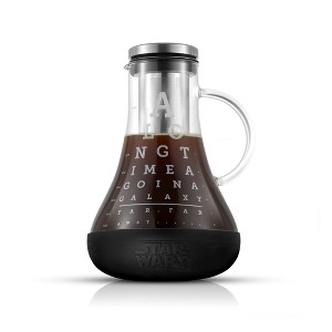 JoyJolt Star Wars Eye Chart Airtight Cold Brew Iced Coffee Maker 48 oz Non-Slip Silicone Base Glass Pitcher - 1 of 4