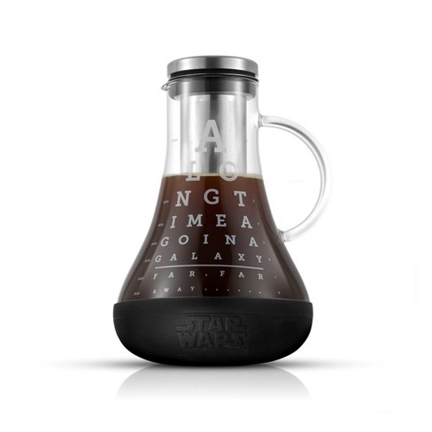 Cafe Du Chateau Brew Perfect Iced Coffee & Tea w/Our Cold Brew Coffee  Maker, Pitcher for Fridge (34oz) - Air Tight Seal, Measuring Label -  Stainless