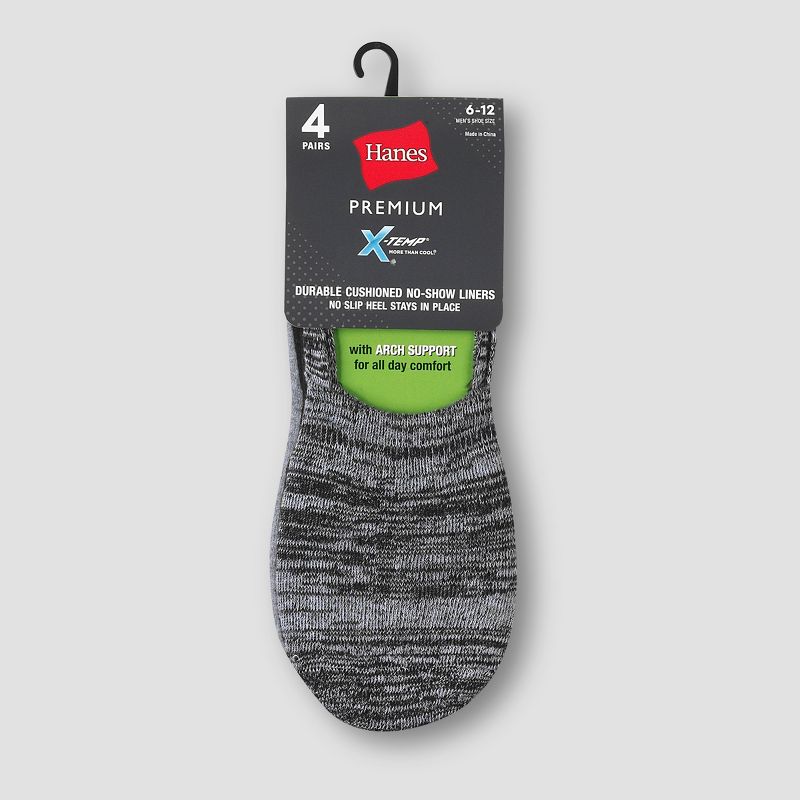 Hanes Premium Men's 4pk Liner Socks - 6-12, 4 of 6