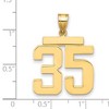 Black Bow Jewelry 14k Yellow Gold, Athletic Collection, Large Polished Number 35 Pendant - 2 of 3
