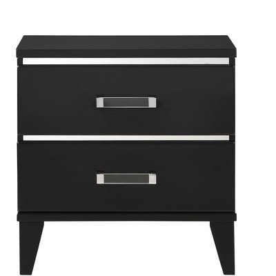NicBex Nightstand with Drawers,Side Table with Wood Tapered Legs and Finish,Modern Bedside Table for Bedroom,Living Room