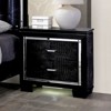NicBex 2 Drawer Crocodile-Textured Nightstand,Bedside Table with LED Light for Bedroom,Living Room - 2 of 4