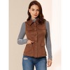 INSPIRE CHIC Women's Buttoned Sleeveless Faux Suede Utility Vest with Cargo Pocket - 2 of 4