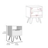 NicBex Wood Nighstand with Hairpin Legs,End Table with 1 Drawer and Open Shelf for Bedroom,Living Room - 3 of 4