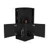 NicBex Buffet Cabinet with Storage 42" T Corner Bar Cabinet Sideboard Cabinet with 8 Bottle Cubbies and Double Door for Living Room - 3 of 4