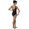 Women's Leotard Danz N Motion 22108A Floral Mesh Low Back Black Purple Royal Blue - 2 of 4