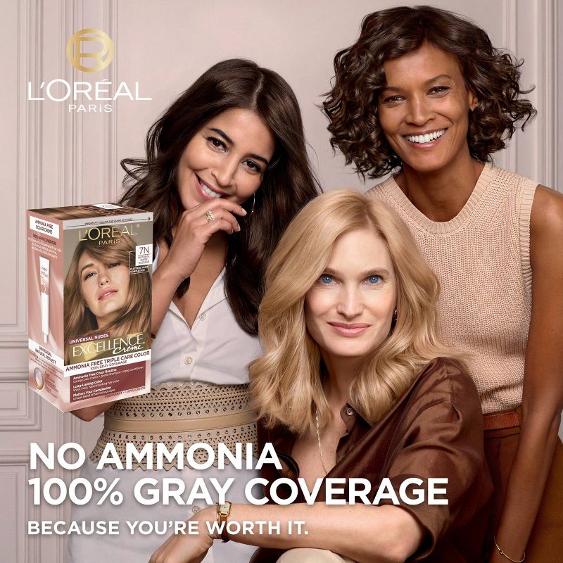 L'Oreal Paris Excellence Universal Nudes Ammonia Free Permanent Hair Color, 3 of 10