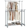 Double Rod Clothes Rack Heavy-Duty Metal Garment Rack - 2 of 4